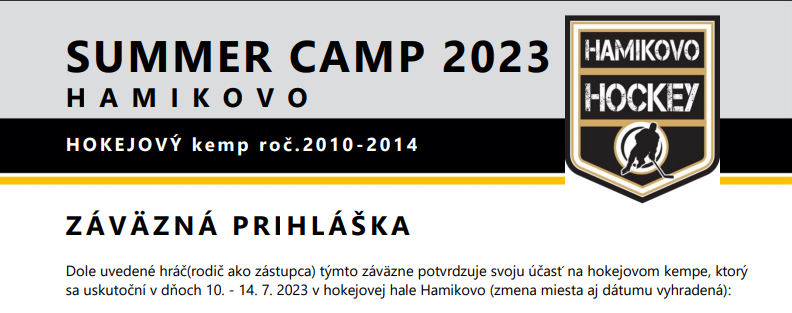 Summer Camp 2023 Hamikovo 